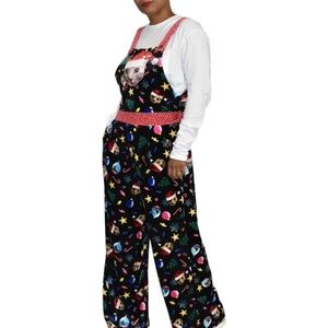 Love on a Hanger Christmas Cat Overalls Tacky Ugly Christmas, size large
